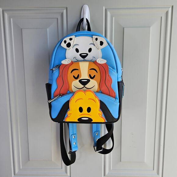 Loungefly Disney Parks Disney Dogs Figural Mini Backpack Rolly Lady Pluto - Picture 2 of 15